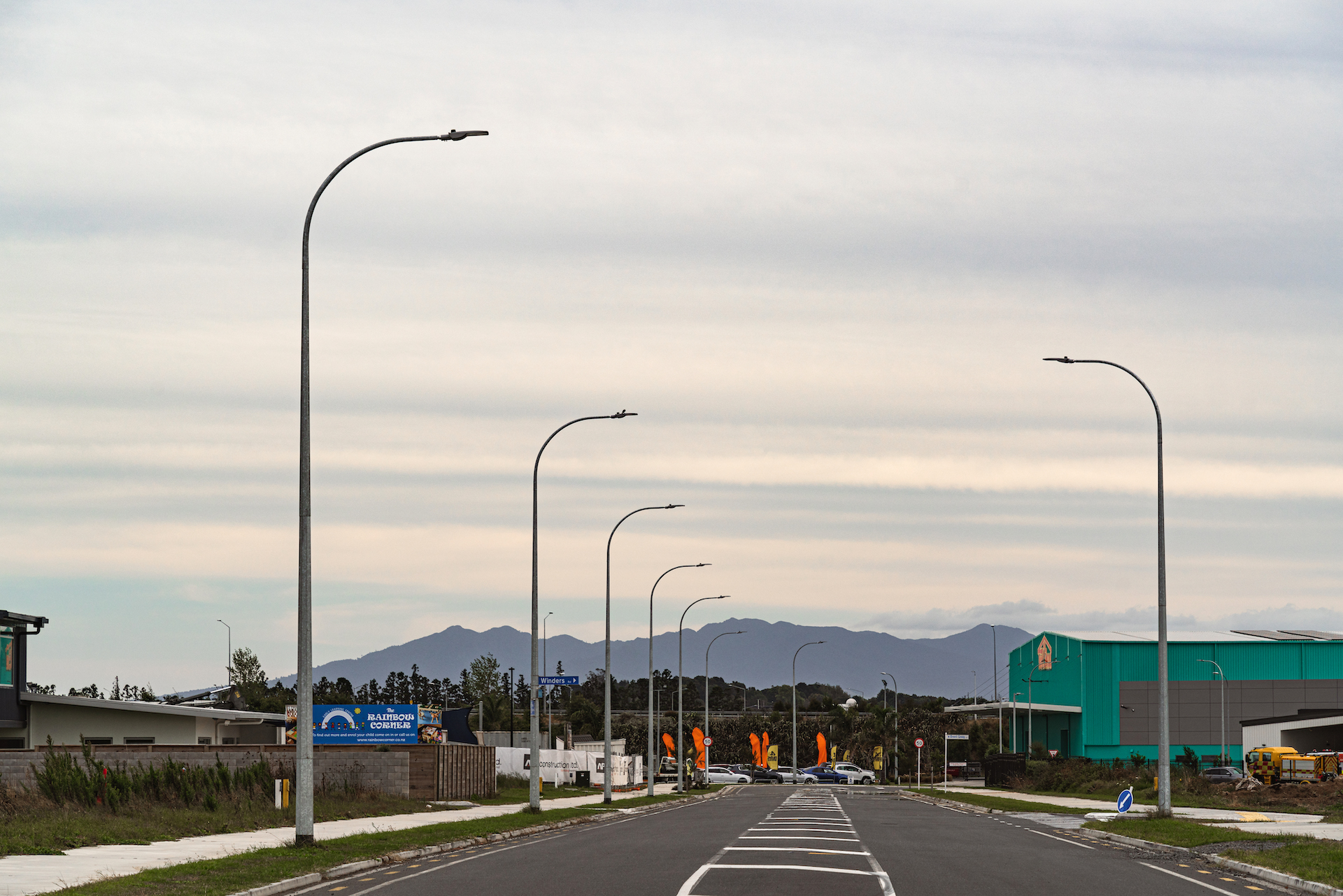 Te Rapa Gateway road illuminated by ibex lighting solutions.