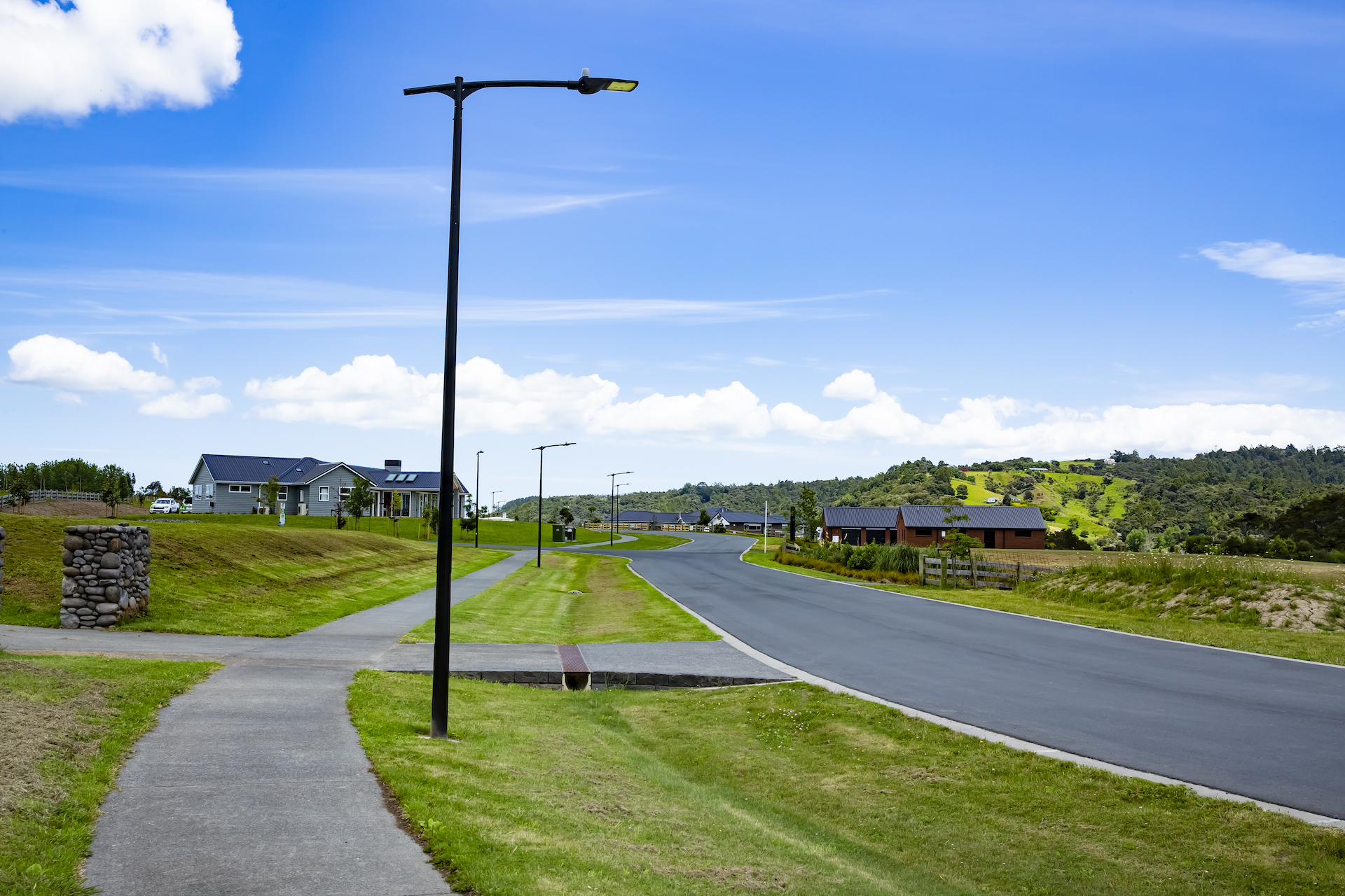 Riverview walkway illuminated by ibex lighting solutions.